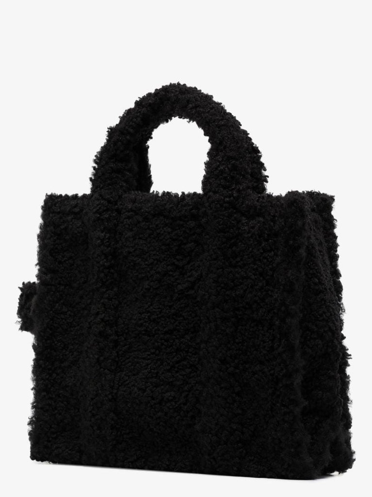 Black Teddy Small Shearling Tote Bag