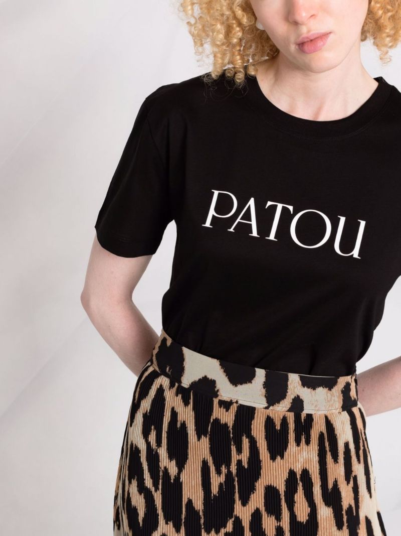 Black Logo-print Cotton T-shirt
