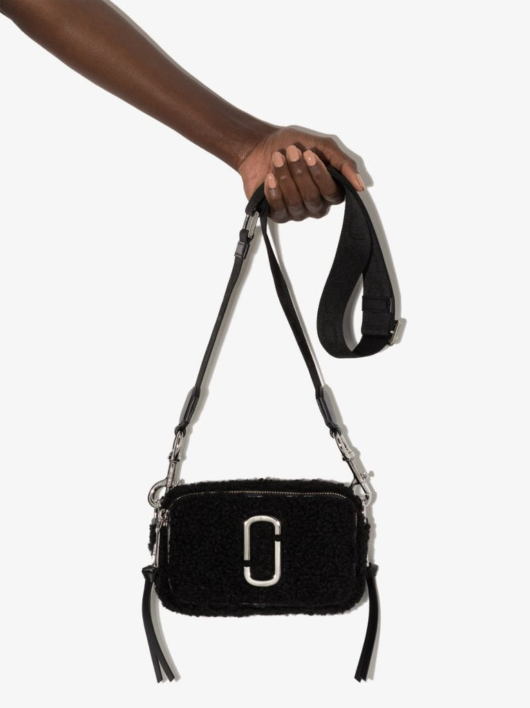 Black the Snapshot Shearling Cross Body Bag