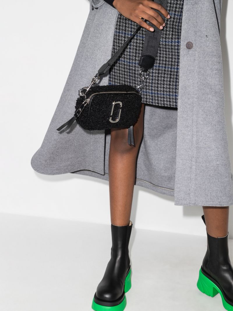 Black the Snapshot Shearling Cross Body Bag