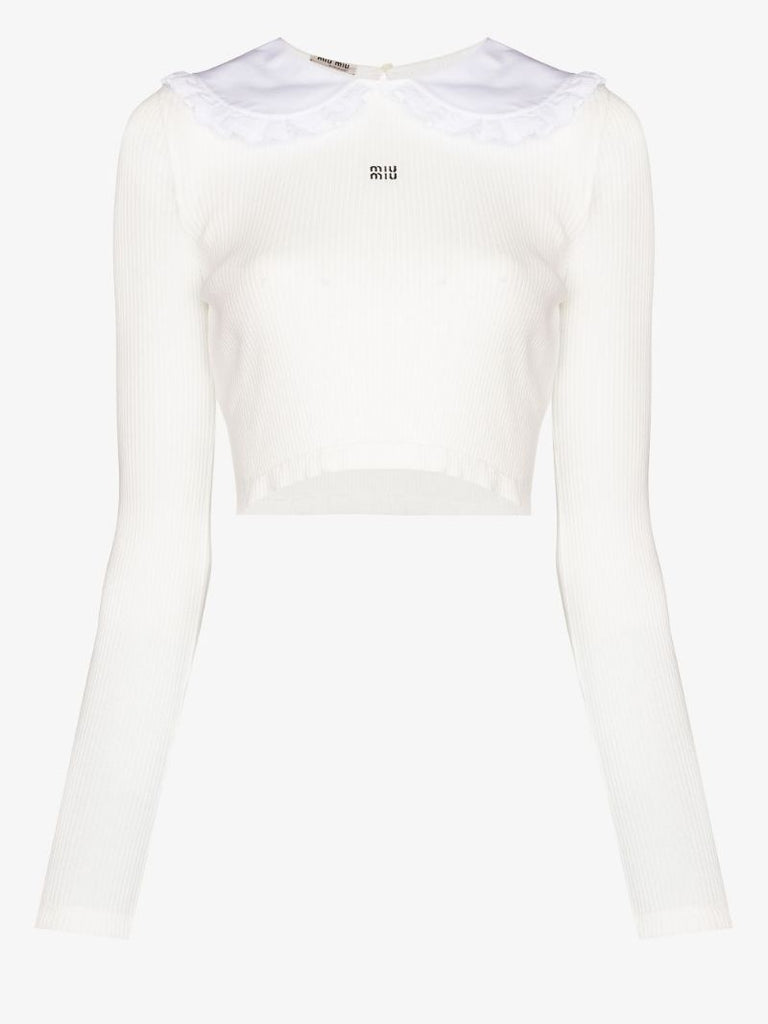 Peter Pan Collar Crop Top