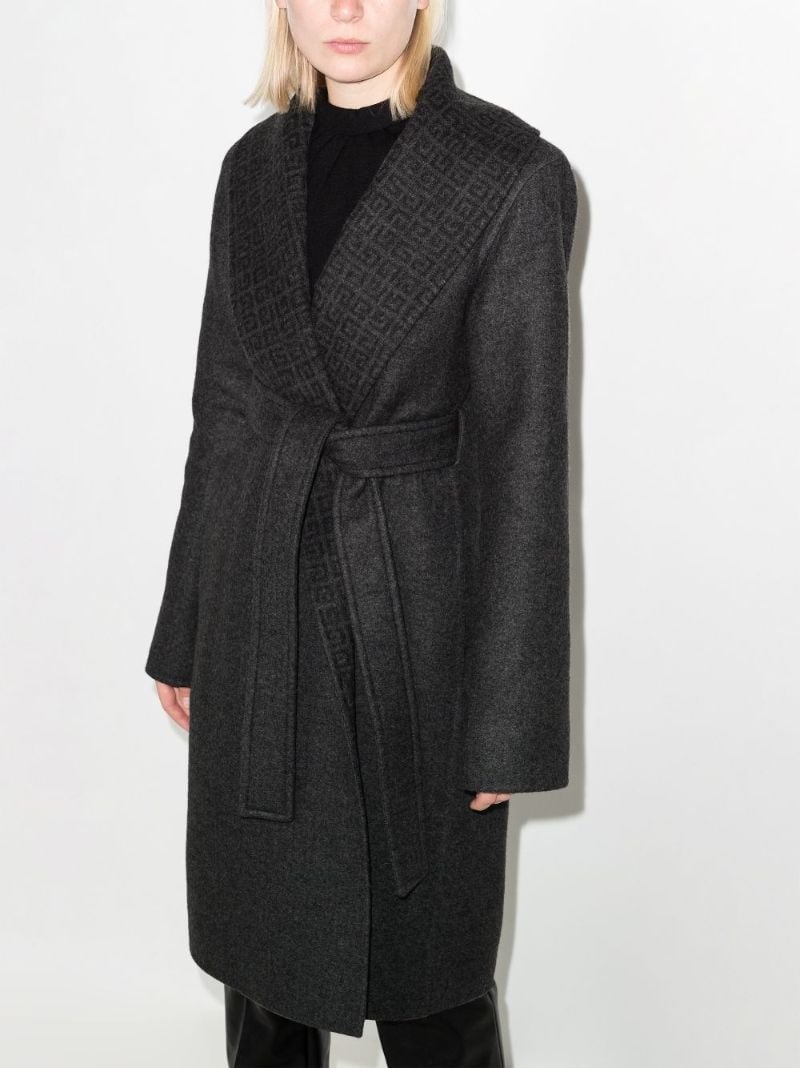 4g Monogram Wool Wrap Coat