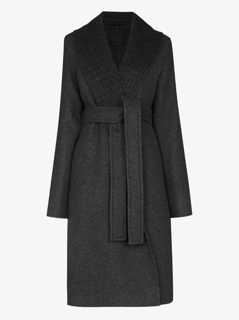 4g Monogram Wool Wrap Coat