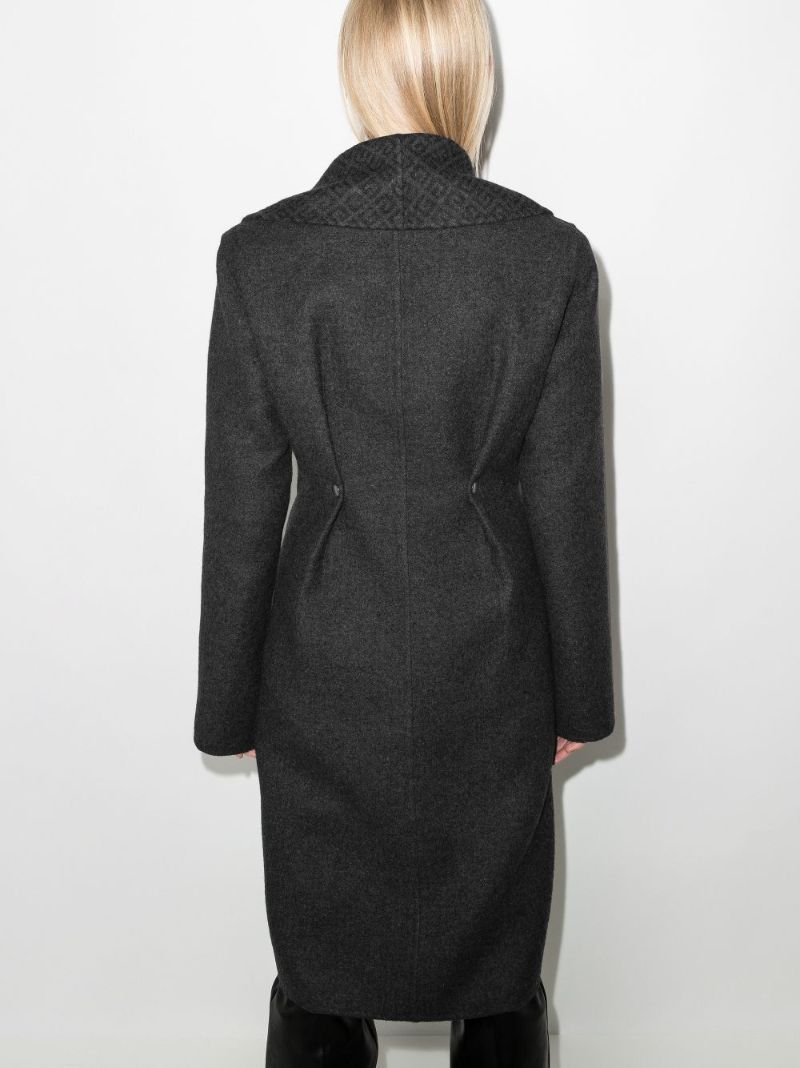 4g Monogram Wool Wrap Coat