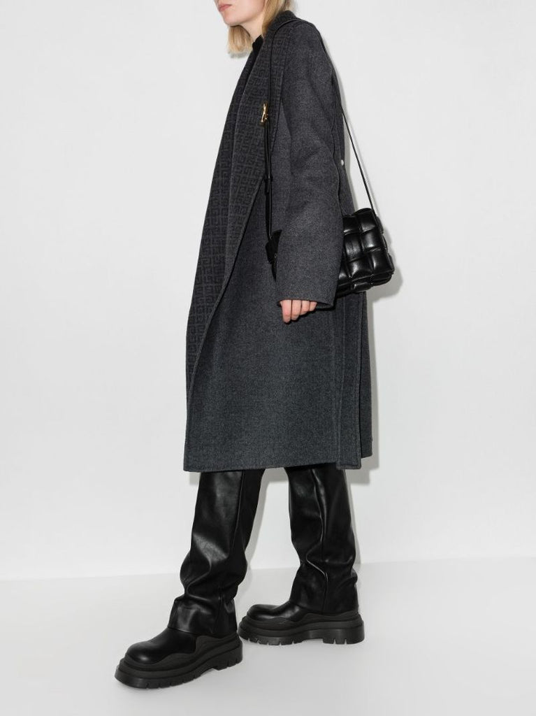 4g Monogram Wool Wrap Coat