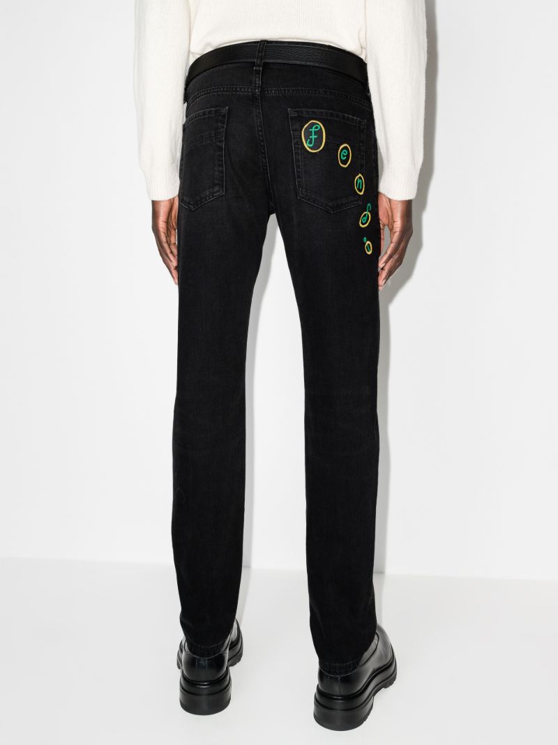 Logo Patch Slim Leg Jeans