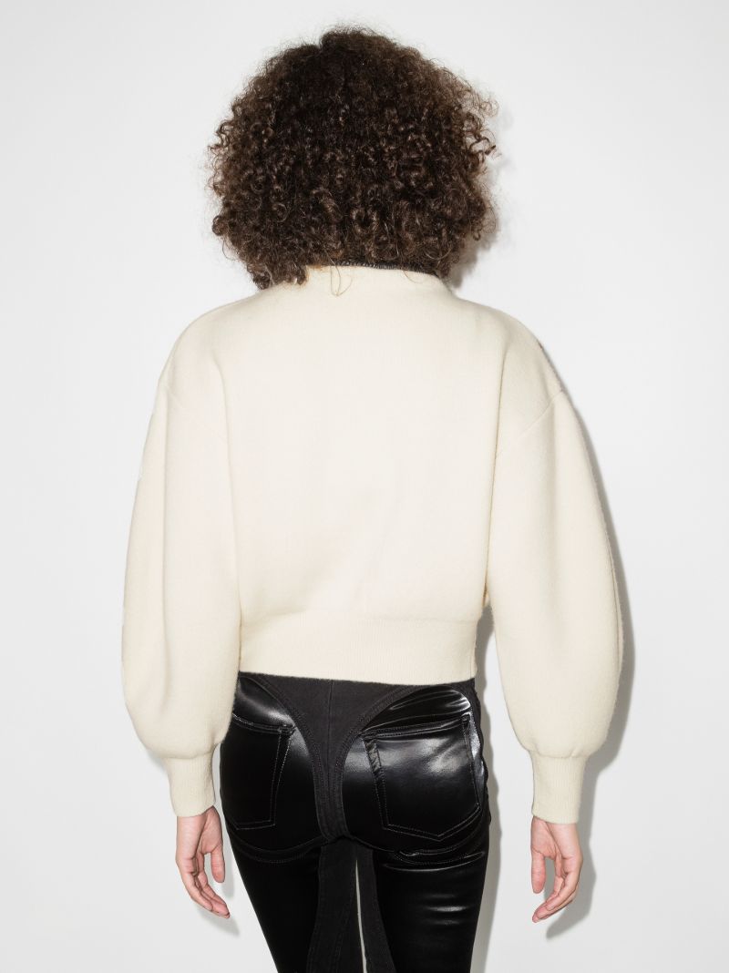 Leather Trim Cardigan