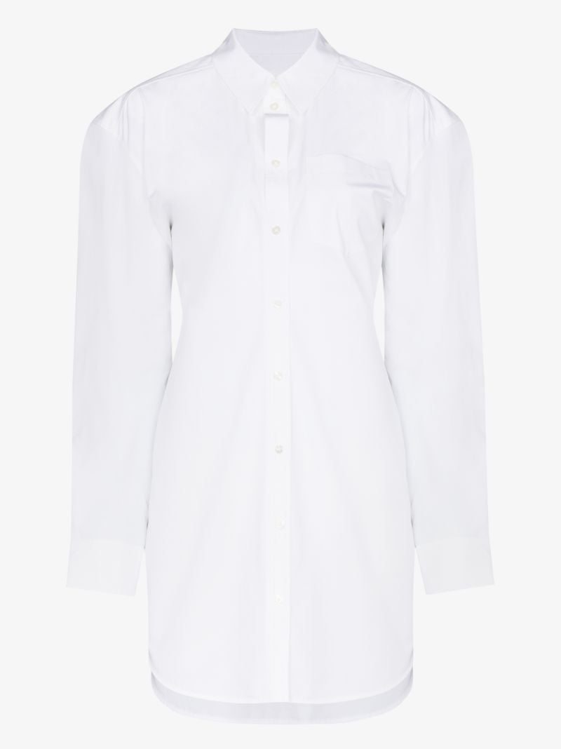 Athena Detachable Collar Mini Shirt Dress