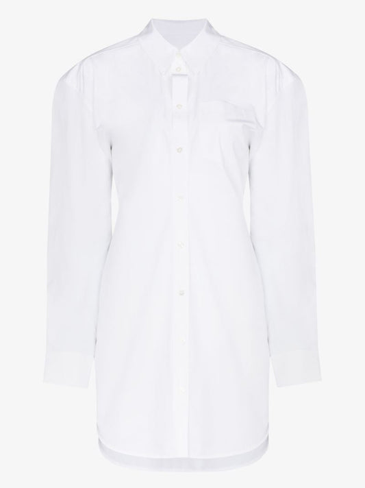 Athena Detachable Collar Mini Shirt Dress