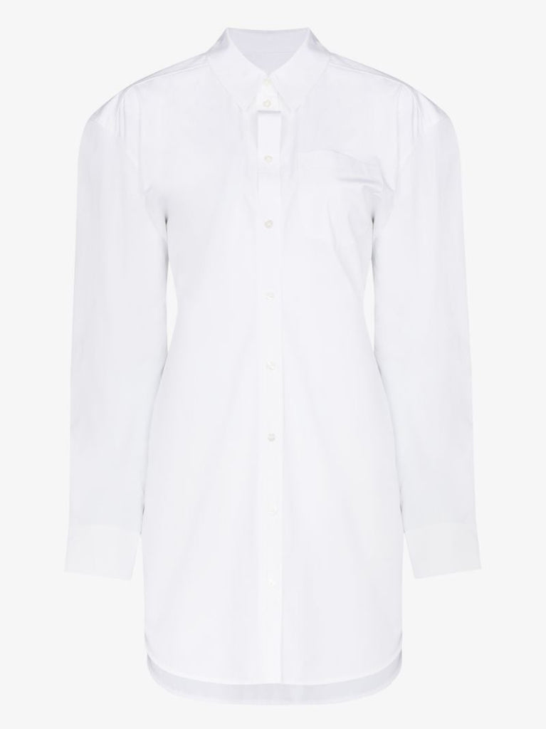 Athena Detachable Collar Mini Shirt Dress