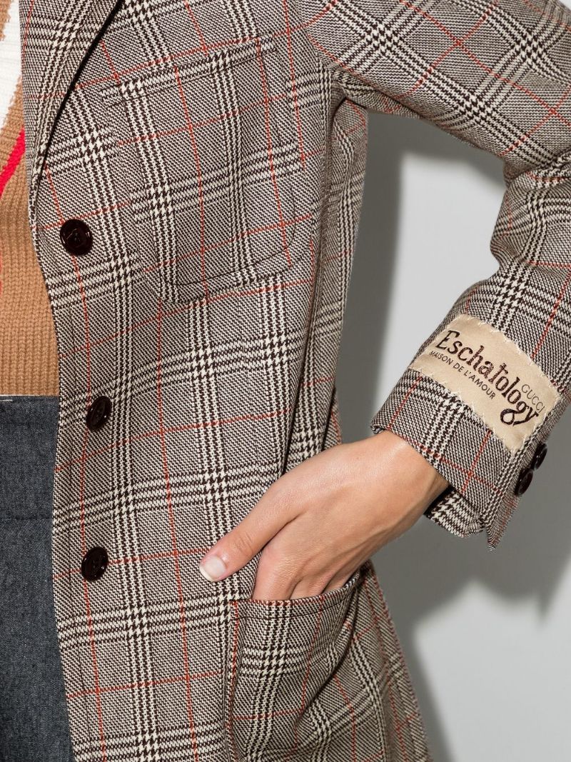 Checked Single-breasted Blazer