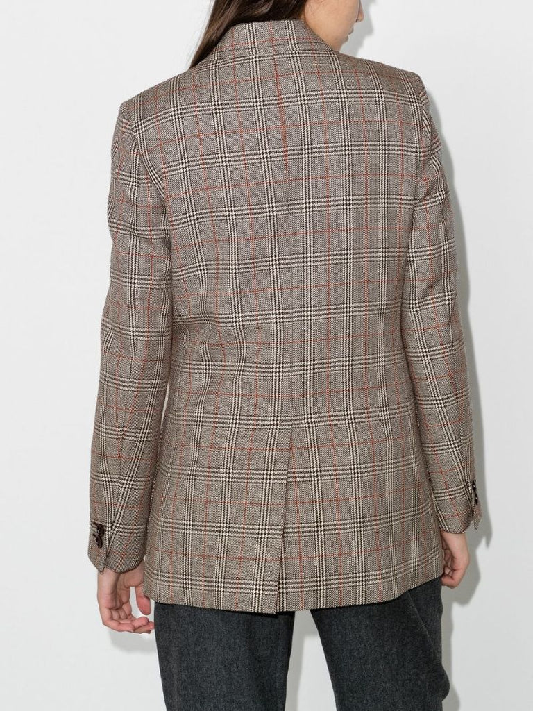 Checked Single-breasted Blazer