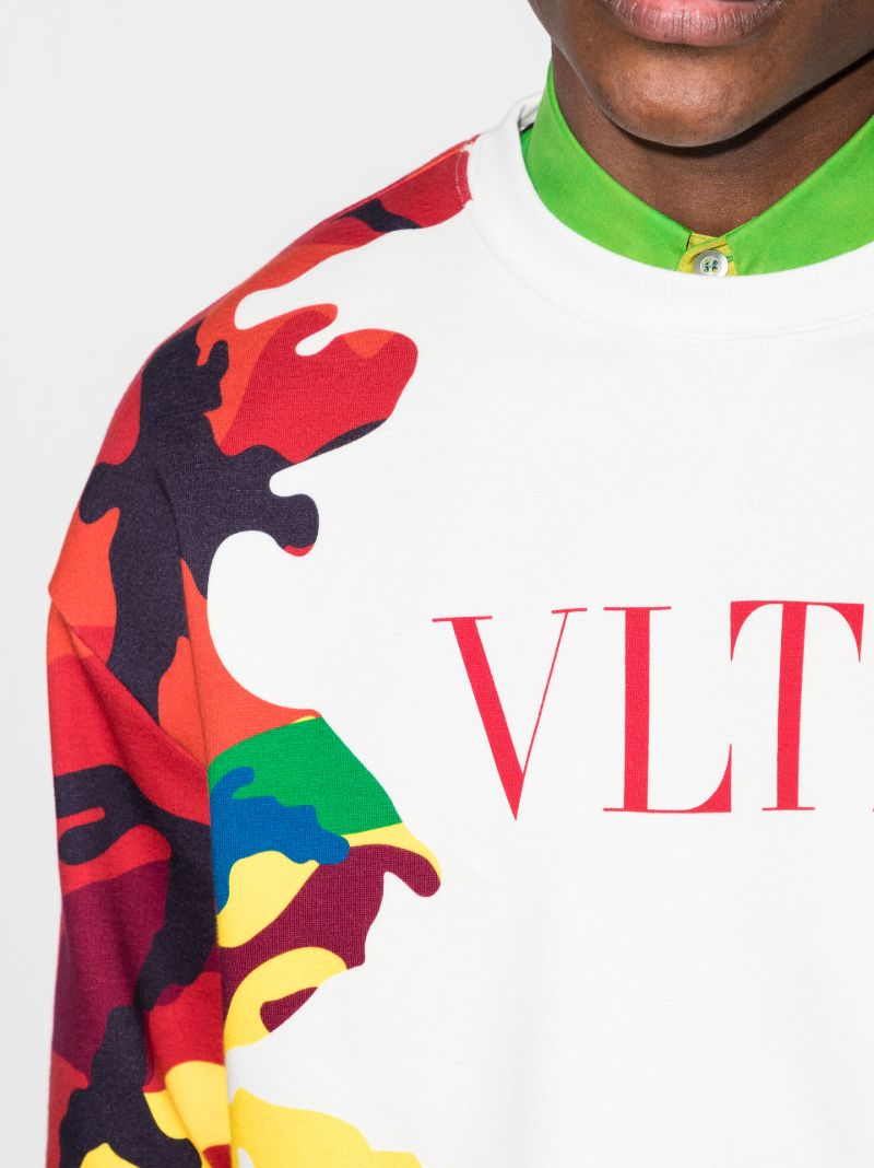 Vltn Camouflage Cotton Sweatshirt