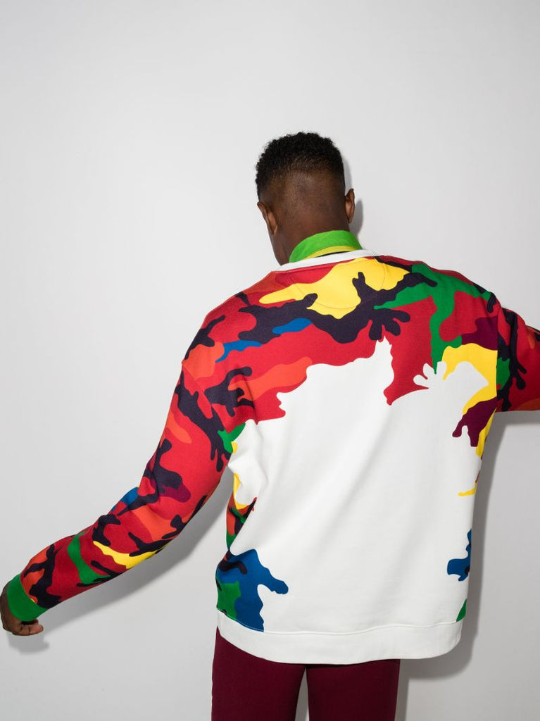 Vltn Camouflage Cotton Sweatshirt