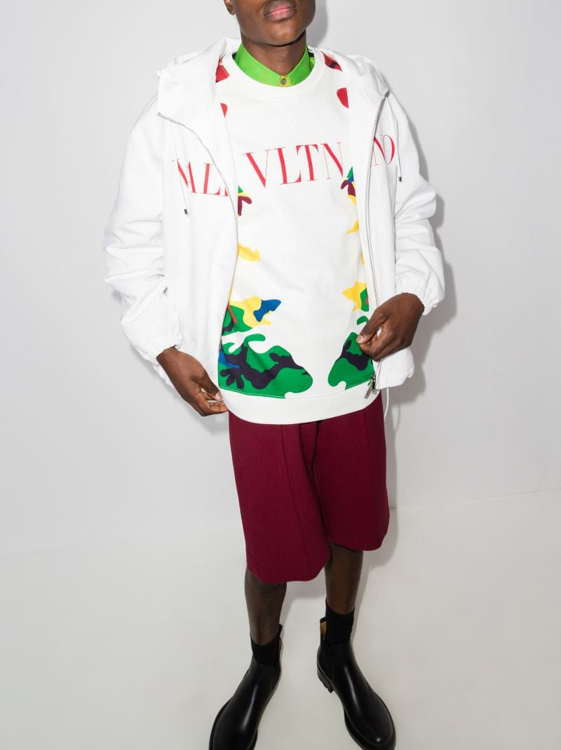 Vltn Camouflage Cotton Sweatshirt