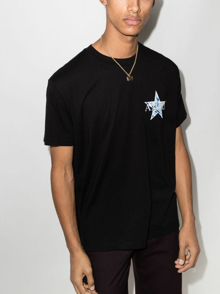 Paisley Star Logo Print T-shirt