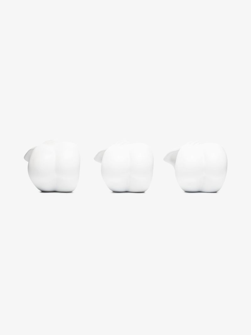 White Body Earthenware Napkin Ring Set