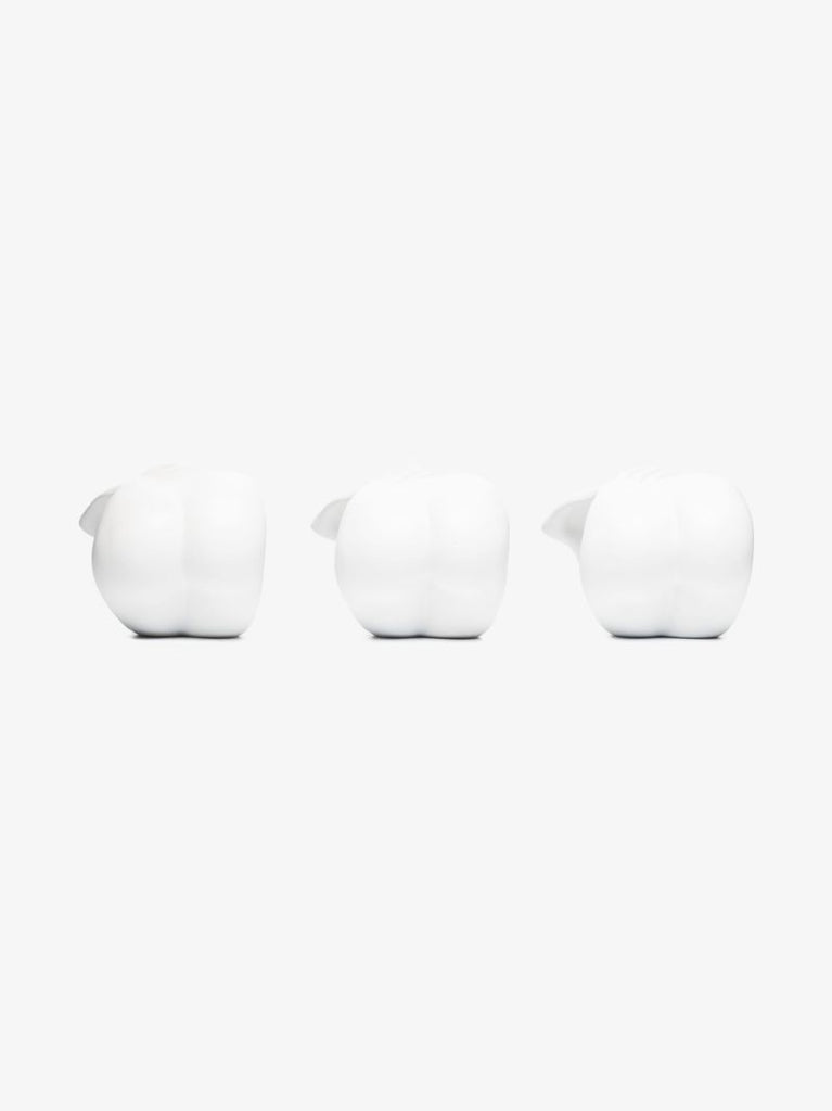 White Body Earthenware Napkin Ring Set
