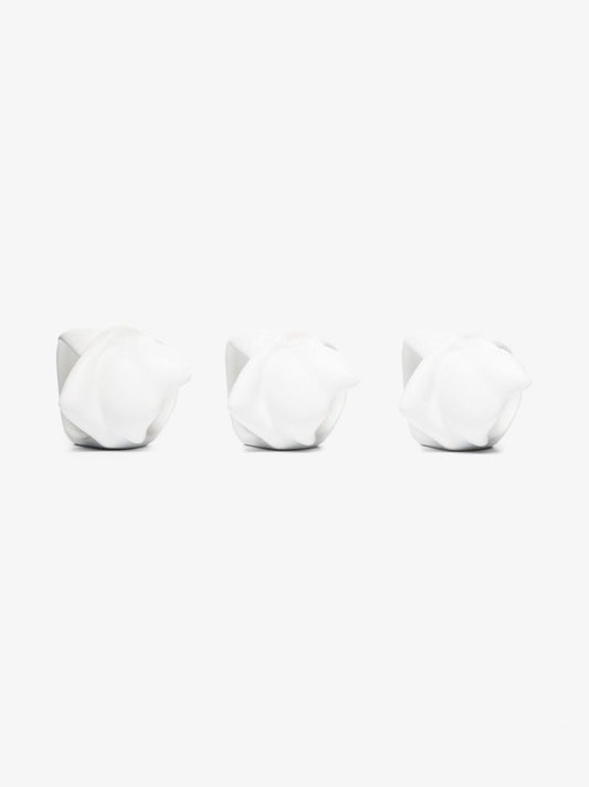 White Body Earthenware Napkin Ring Set