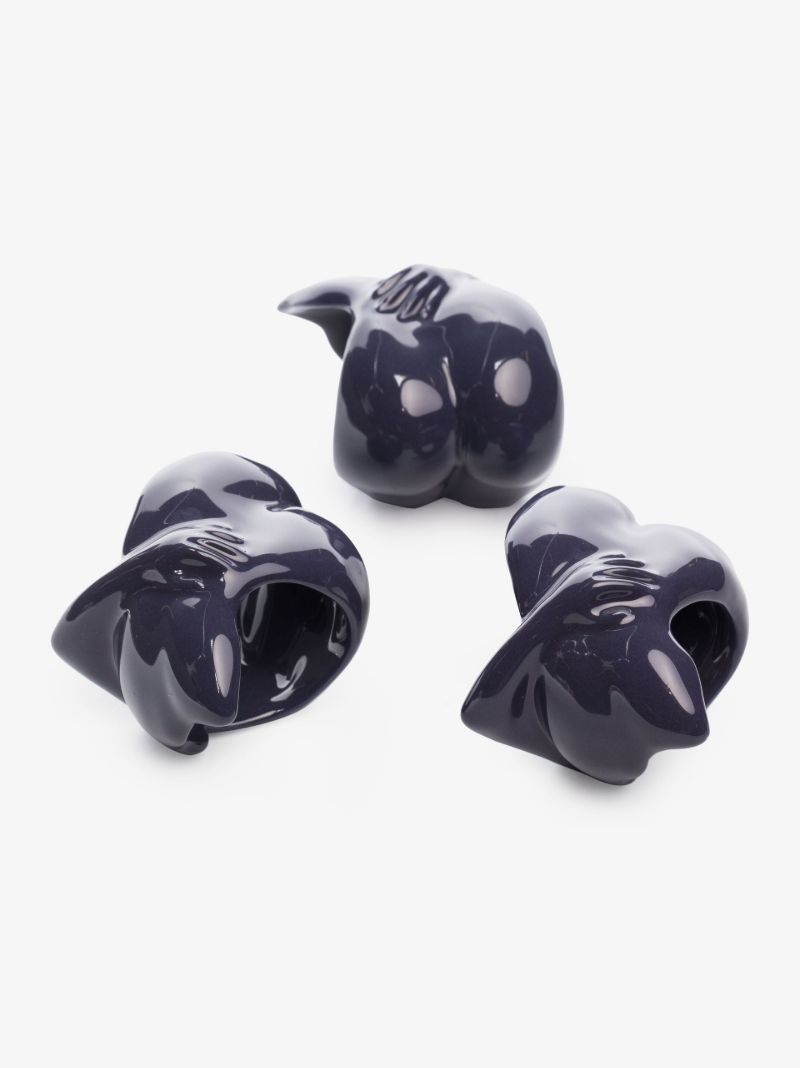 Blue Body Earthenware Napkin Ring Set