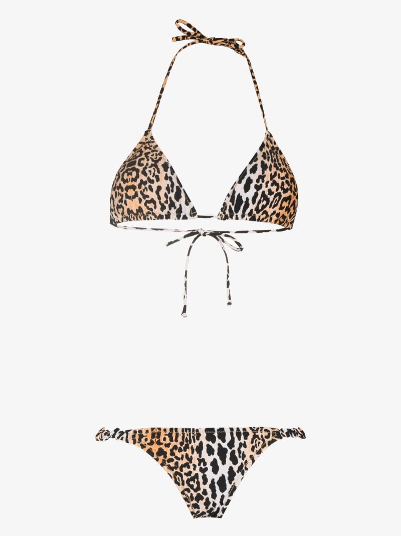 The Scrunchie Leopard Print Bikini