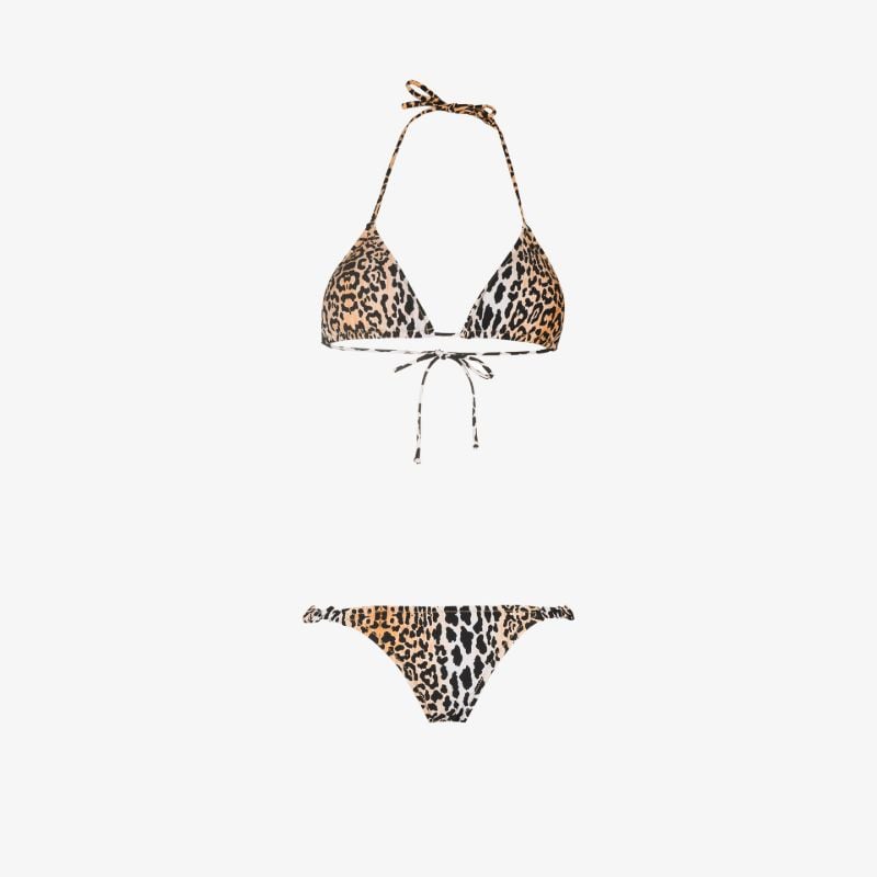 The Scrunchie Leopard Print Bikini