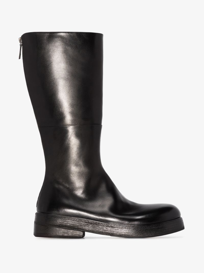 Black Zuccolona Leather Boots