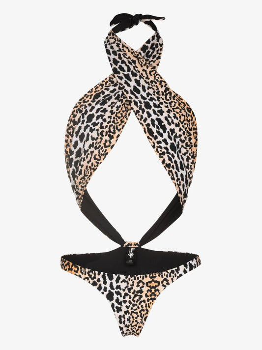 Showpony Printed Crossover Swimsuit