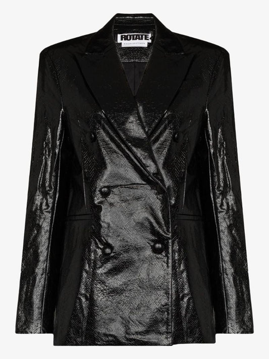 Fox Faux Leather Blazer