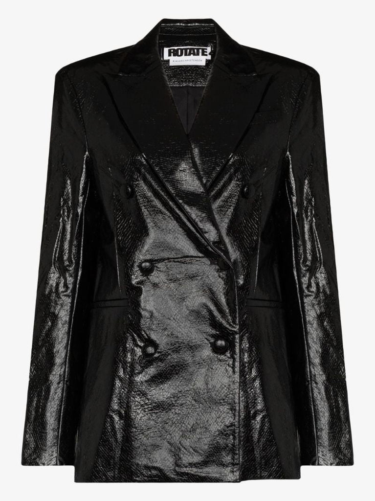 Fox Faux Leather Blazer