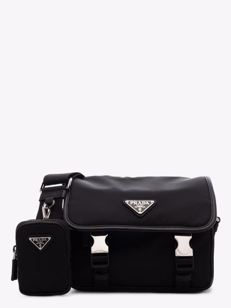 Black Logo Re-nylon Shoulder Bag
