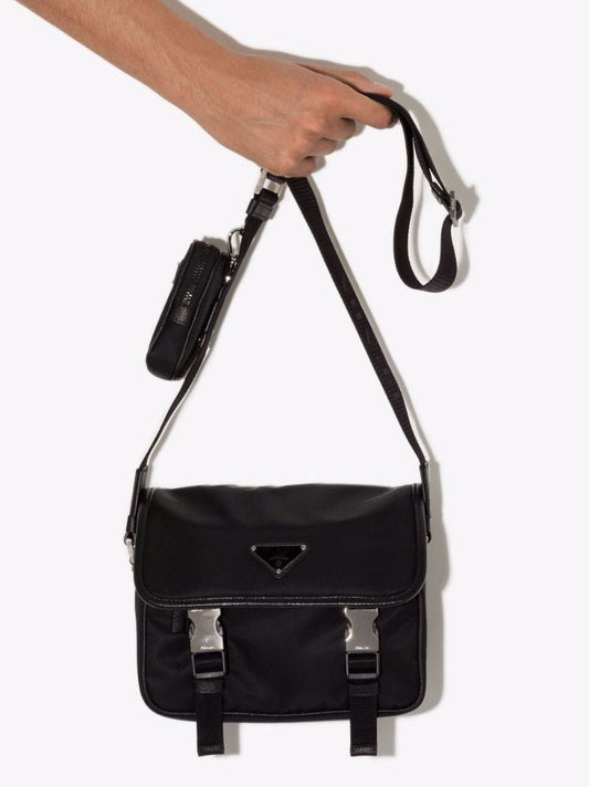 Black Logo Re-nylon Shoulder Bag