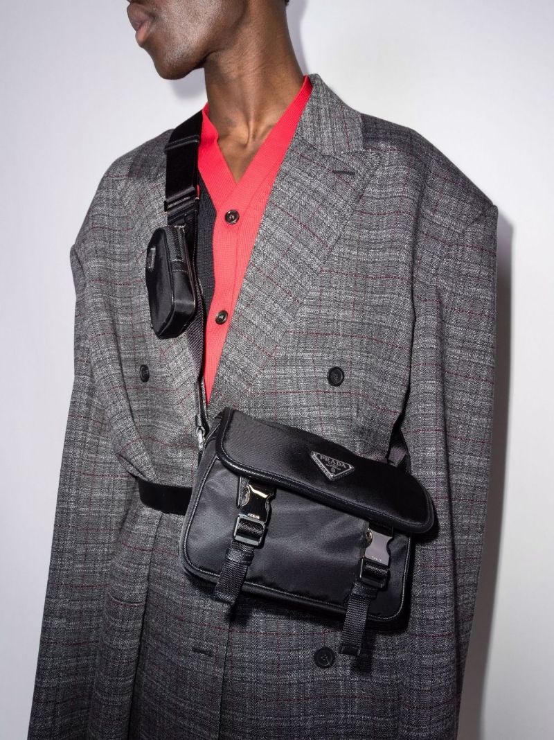 Black Logo Re-nylon Shoulder Bag