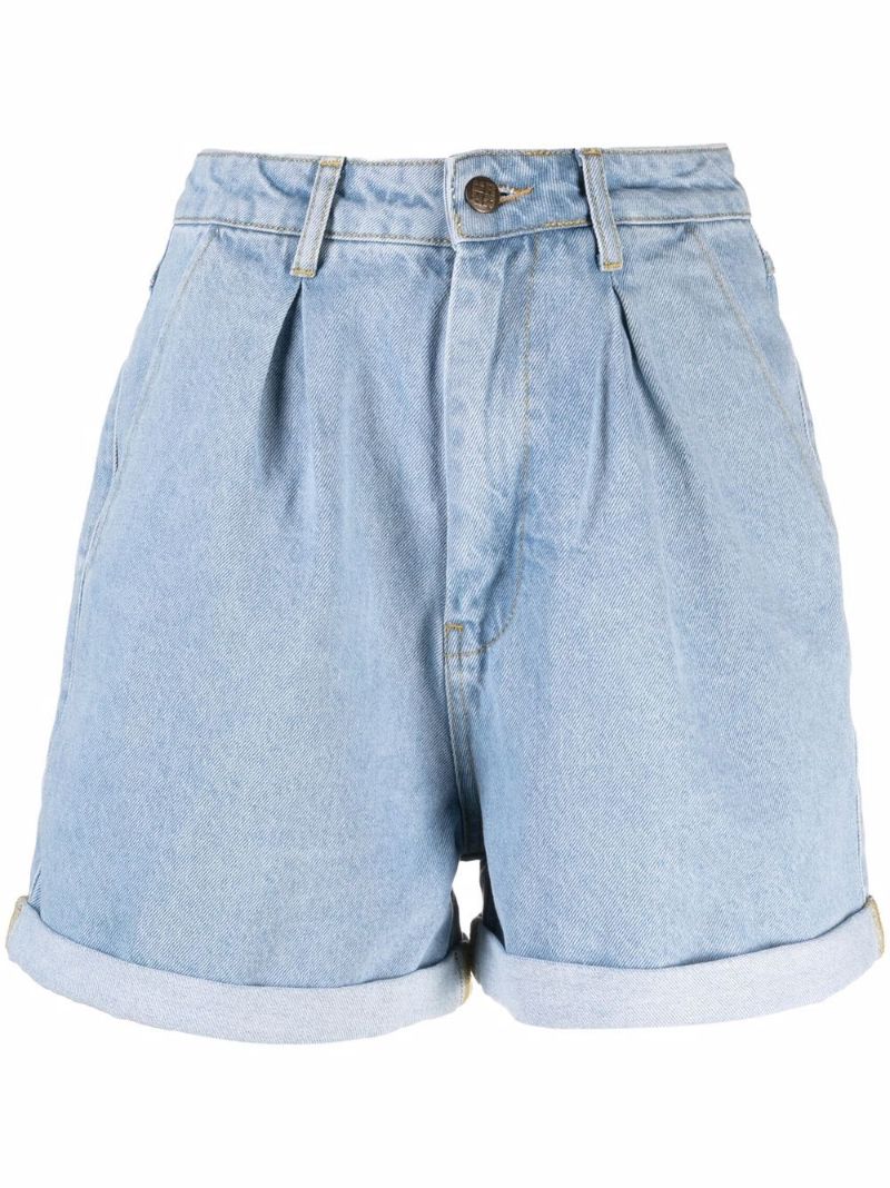 Blue High Waist Denim Shorts