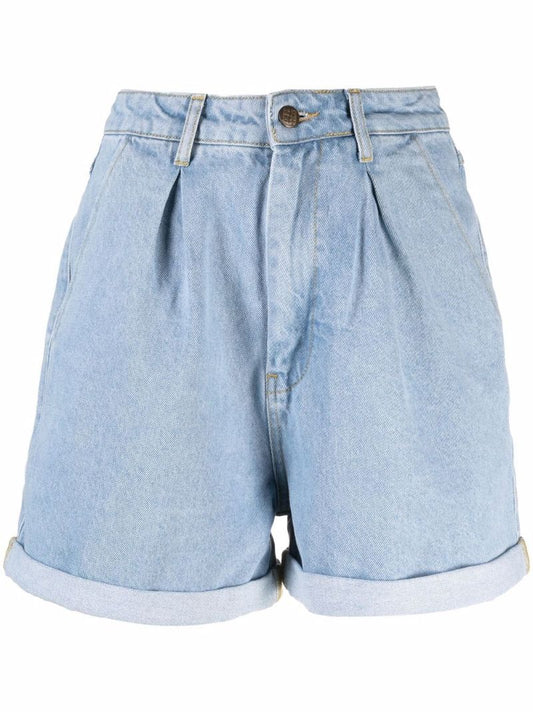 Blue High Waist Denim Shorts