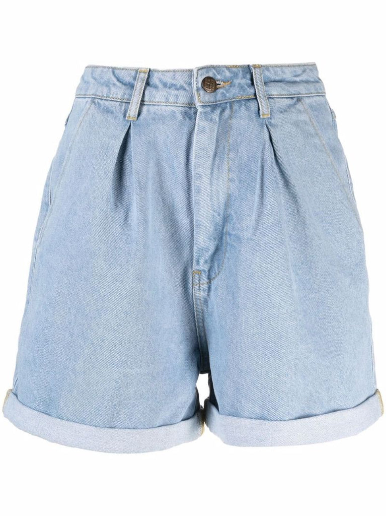 Blue High Waist Denim Shorts