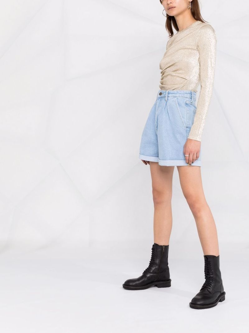Blue High Waist Denim Shorts