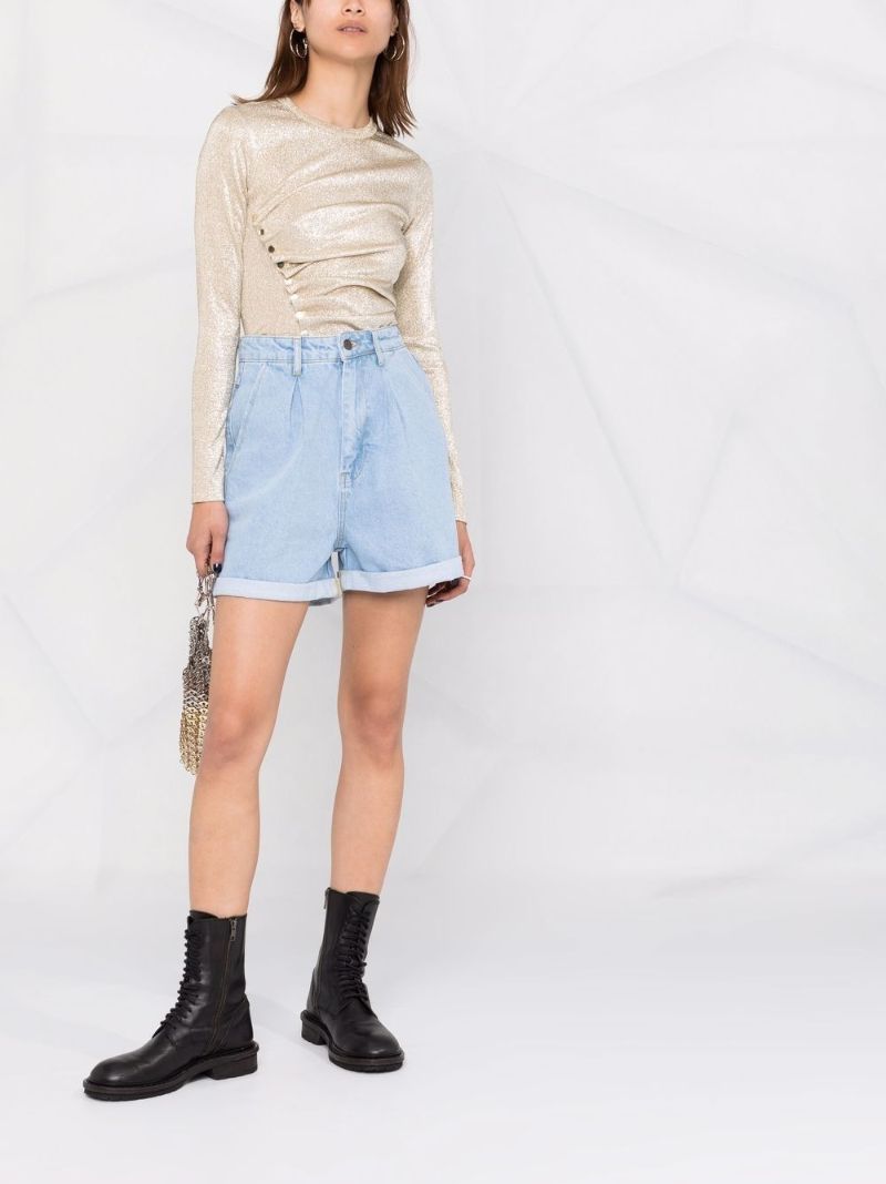 Blue High Waist Denim Shorts