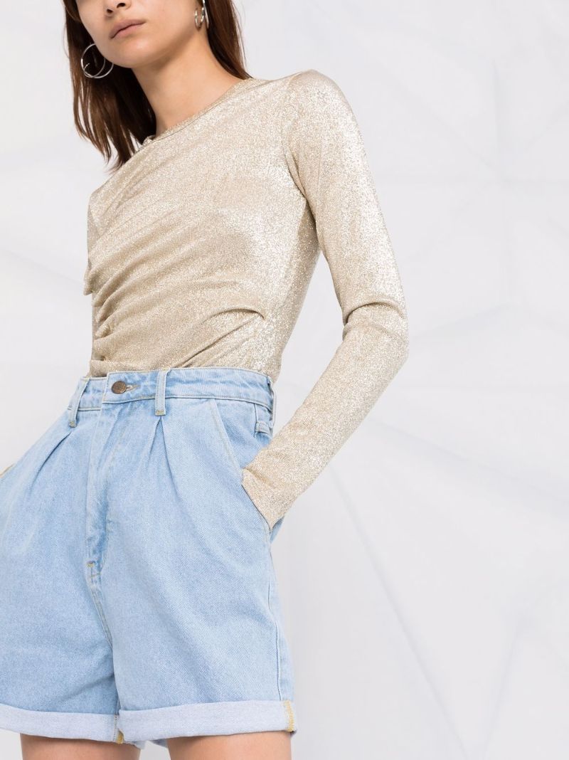 Blue High Waist Denim Shorts