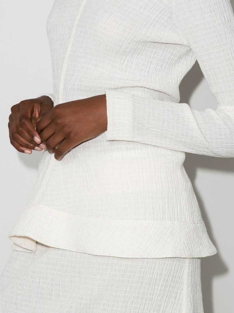 Textured Round-neck Blouse