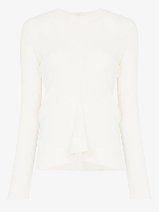 Textured Round-neck Blouse