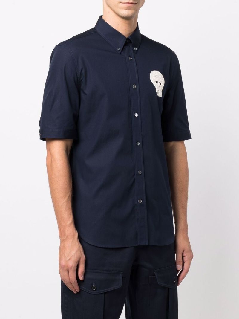 Skull-motif Button-down Shirt