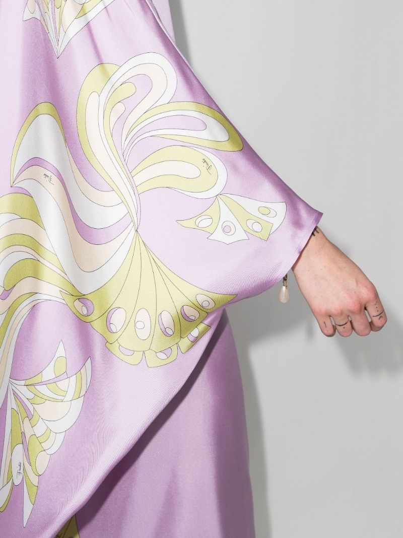 Farfalle Print Silk Jumpsuit