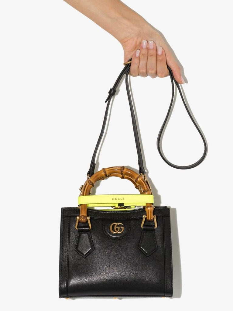 Black Diana Small Leather Tote Bag