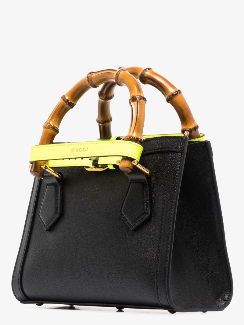 Black Diana Small Leather Tote Bag