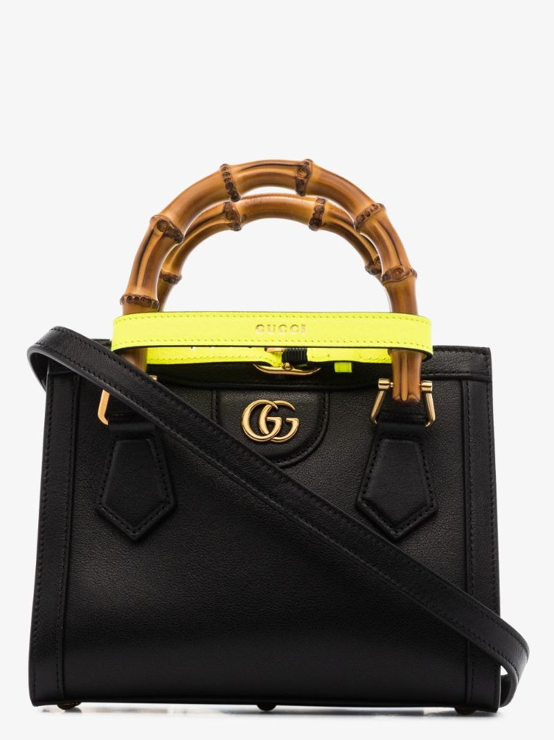 Black Diana Small Leather Tote Bag