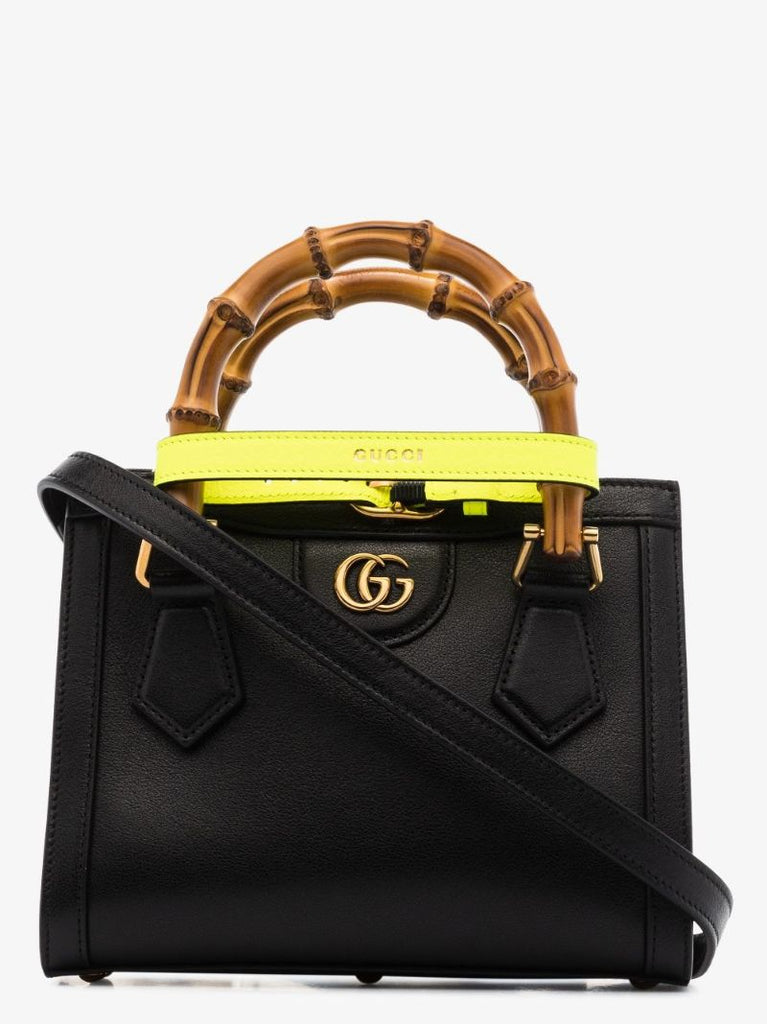Black Diana Small Leather Tote Bag