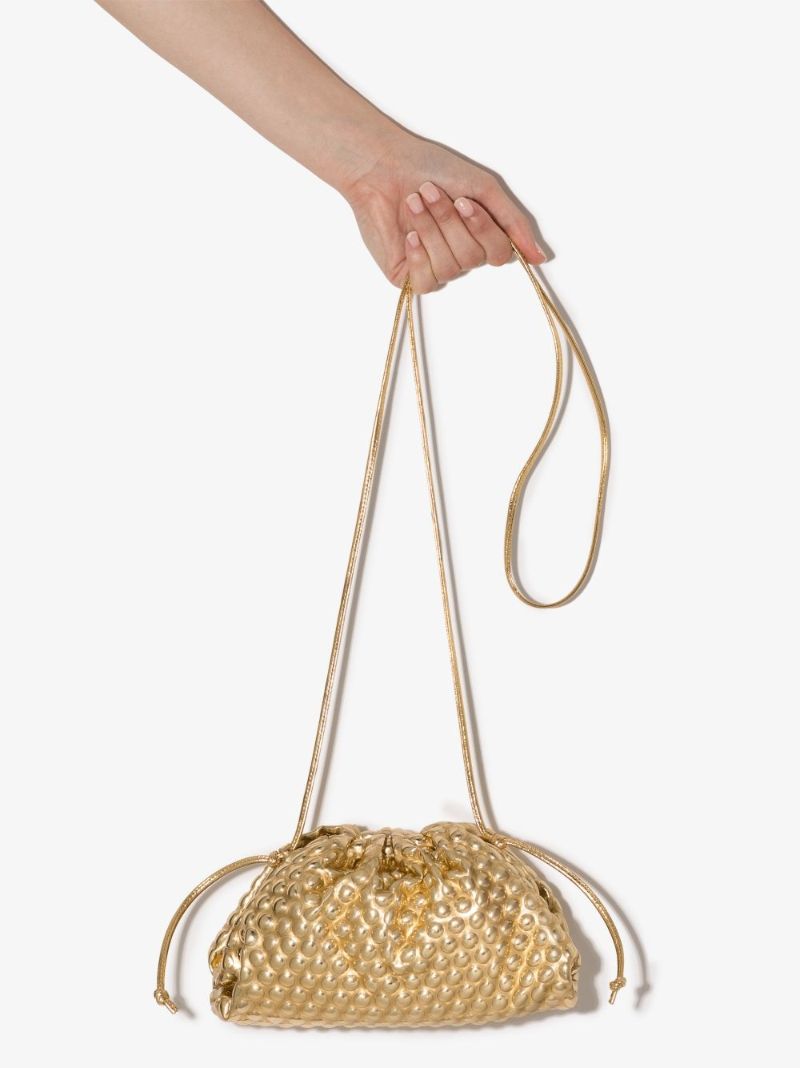Gold the Mini Pouch Leather Clutch Bag