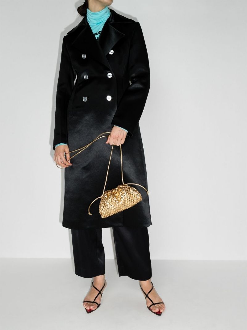 Gold the Mini Pouch Leather Clutch Bag