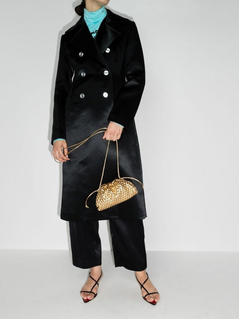 Gold the Mini Pouch Leather Clutch Bag